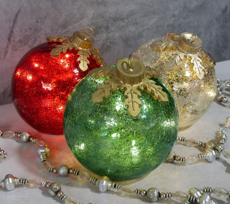 🎅Glass Tabletop Christmas Ornaments【3ct】🔔🎁