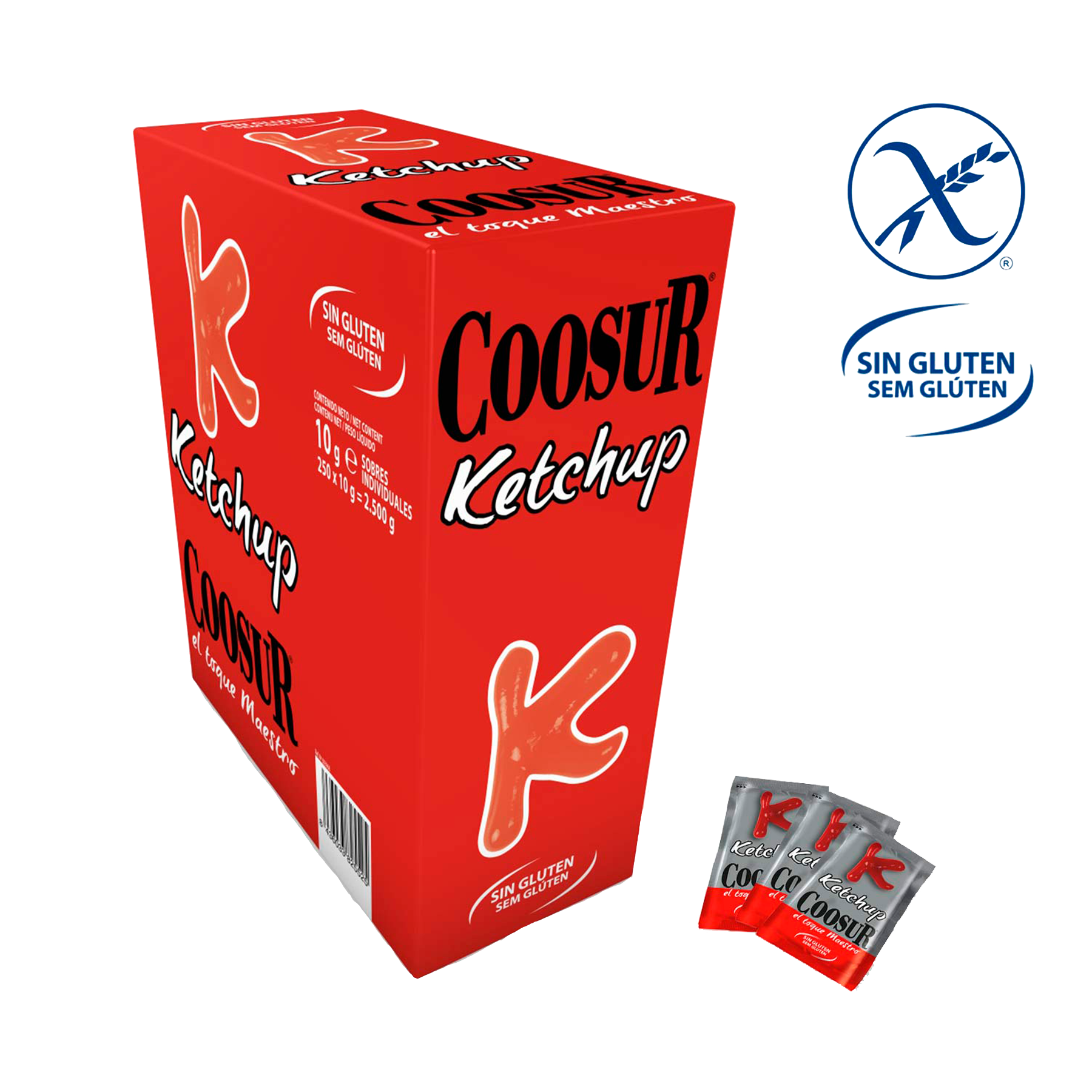 Caja de 250 Monodosis de Kétchup 10 gramos